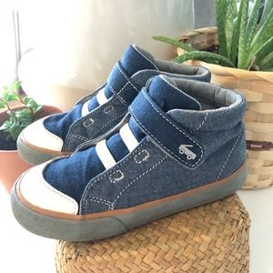 Little kids See Kai Run Chambray Denim Sneakers Size 10